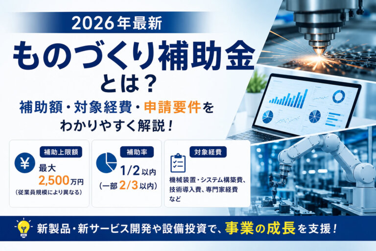 【2026年最新】ものづくり補助金とは？補助額・対象経費・申請要件をわかりやすく解説